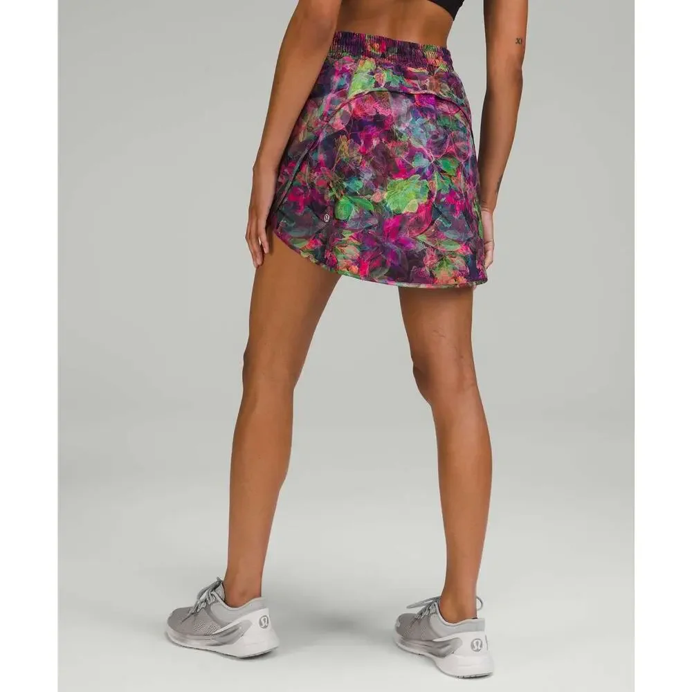 LULULEMON Hotty Hot High-Rise Skirt Long Size 4 Vivid Floral Tone Multi